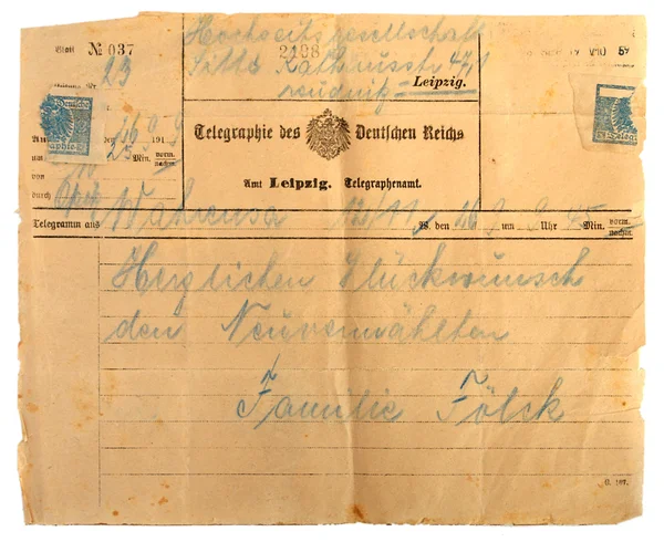 Antieke telegram — Stockfoto