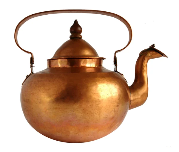 Antique copper teapot — Stock Photo, Image