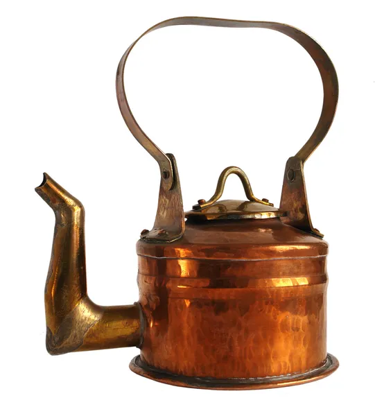 Antique copper teapot — Stock Photo, Image