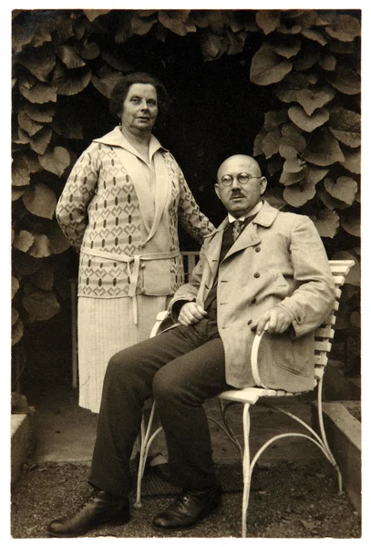 Vintage photo of senior couple — Stock Photo, Image