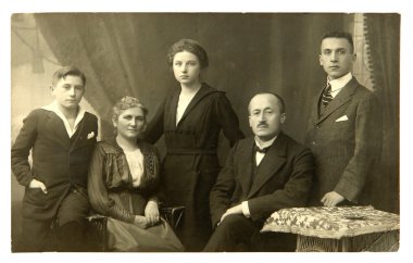Aile stüdyosu Vintage Fotoğraf