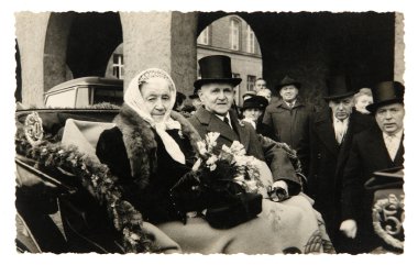 50 evlilik yıldönümü Vintage Fotoğraf