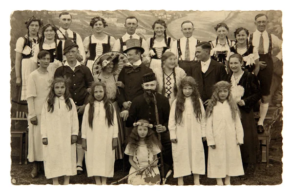 Vintage photo of theater actors — Stock Photo, Image