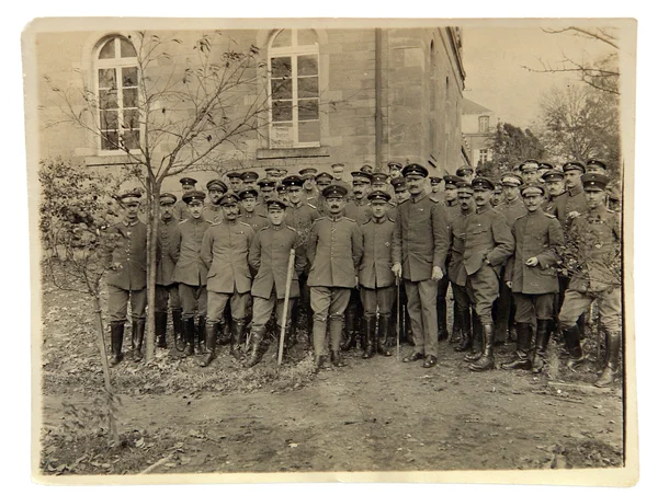 Foto vintage dos oficiais e soldados da Primeira Guerra Mundial — Fotografia de Stock