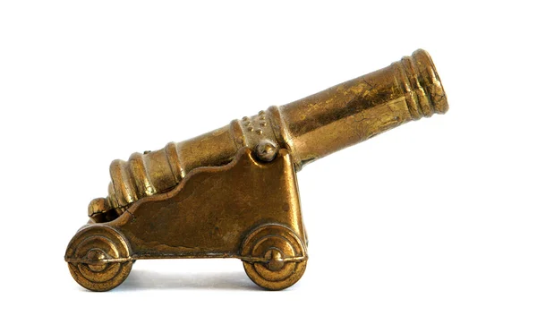 Miniature en bronze de vieux canon — Photo