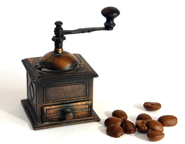 Miniaturní kávový mlýnek — Stock fotografie