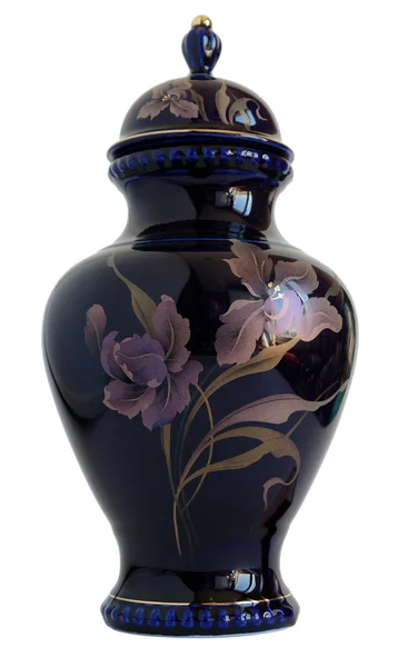 Kobaltově modrá porcelánová váza — Stock fotografie