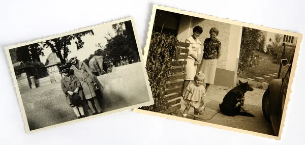 Fotos antiguas: niños y animales —  Fotos de Stock