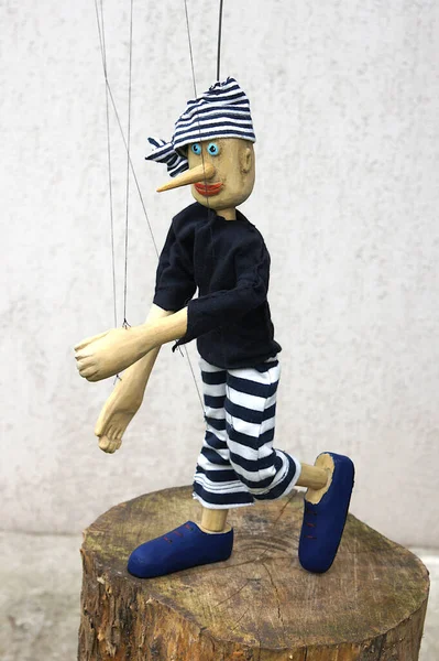 Divertido Títere Cuerda Madera Operado Marioneta Ucrania —  Fotos de Stock