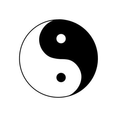 Yin ve yang, Çin felsefesinin antik sembolü, ahenk, evrendeki tüm nesnelerin çifte doğası, beyaz ve siyah zıt kutuplar.