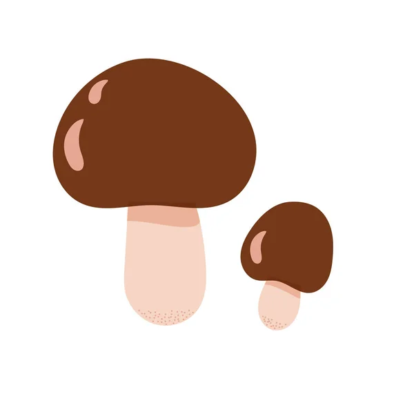 Erdei Ehető Sárga Boletus Gomba Vektor Illusztráció Szezonális Ősz Egyszerű — Stock Vector