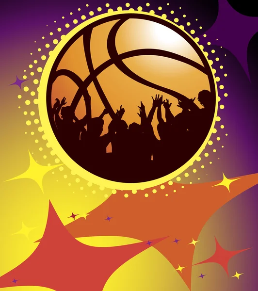 Cartaz de basquetebol —  Vetores de Stock