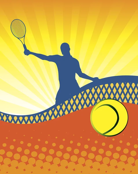 Sonniges Tennis — Stockvektor