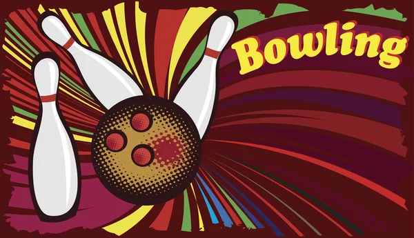 Abstrakt banner för bowlinghall — Stock vektor