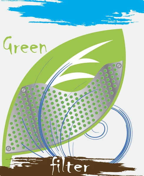 Green filter — Stock Vector