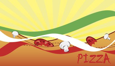 Banner for pizzeria clipart