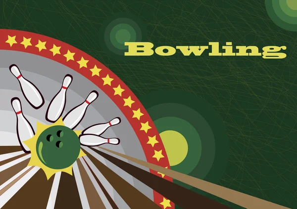 Hintergrund Bowling — Stockvektor
