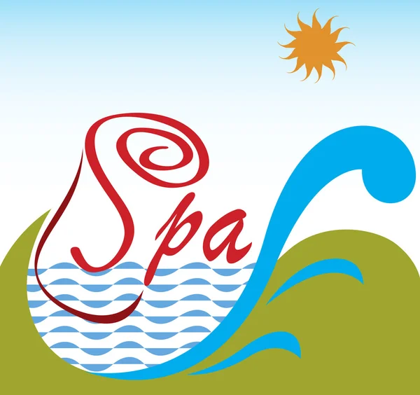 A spa hotel banner — Stock Vector