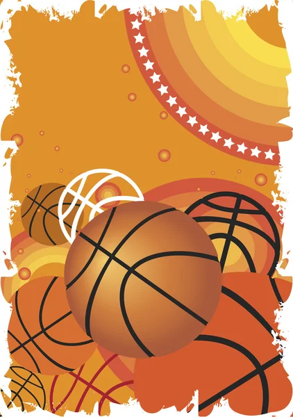 Banner de baloncesto — Vector de stock