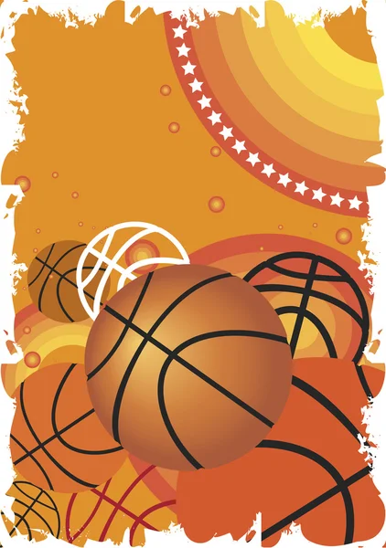 Bannière de basket-ball — Image vectorielle