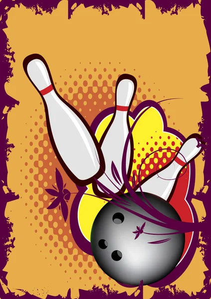 Jeu de bowling — Image vectorielle