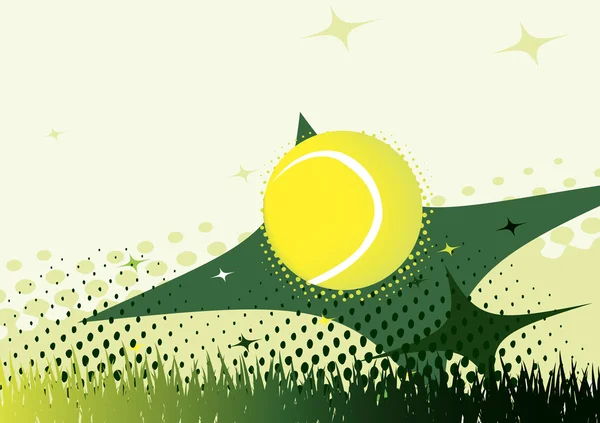抽象的绿色网球背景 — 图库矢量图片