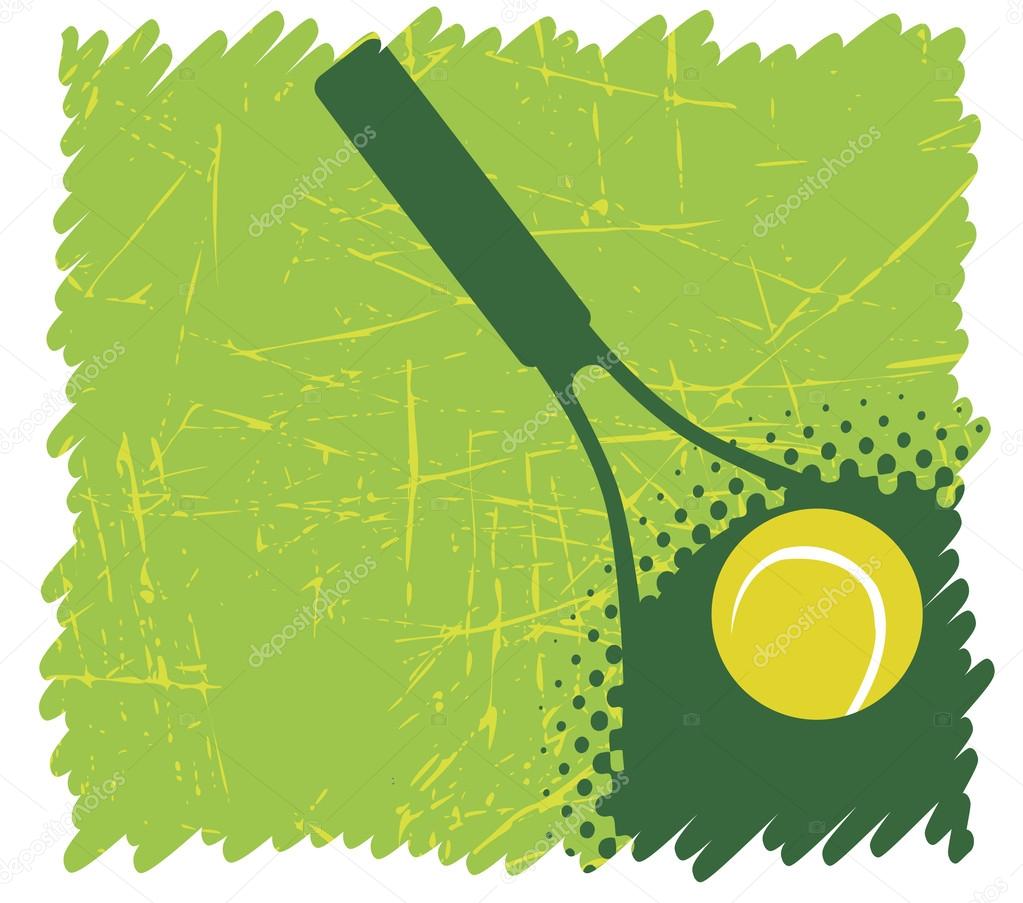 Green tennis background