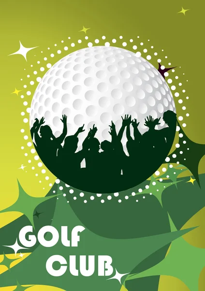 Affiche de golf abstraite — Image vectorielle