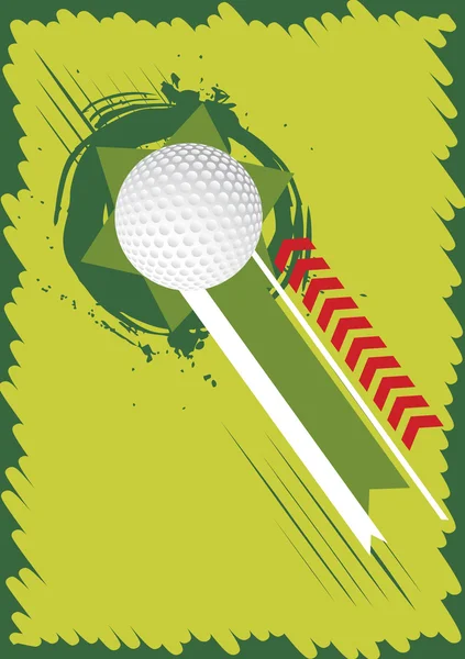 Zöld golf háttér-plakát — Stock Vector