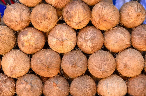 Vente Noix Coco Marché Rural Taunggyi Myanmar — Photo