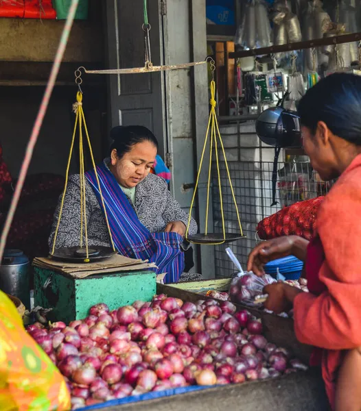 Taunggyi Myanmar February 2017 缅甸Taunggyi的主要市场 东谷市是掸邦最大的城市 以多民族市场而闻名 — 图库照片
