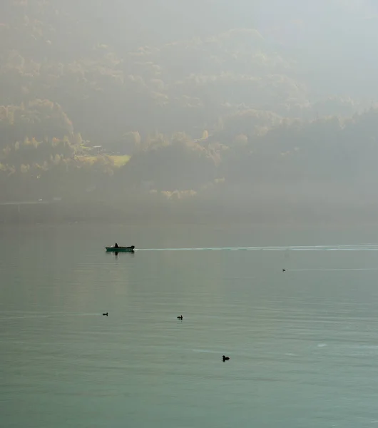 Beautiful Landscape Lake Brienz Switzerland Lake Surrounded Unique Landscape Mountains Stock Image