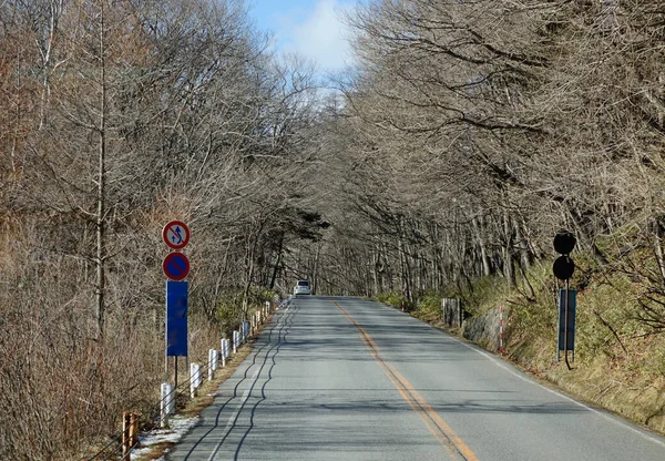 Bergweg Herfst Nikko Japan Nikko Biedt Prachtige Landschappen Zoals Bergen — Stockfoto