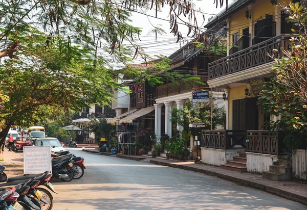 Луанг Фрабанг Лаос Февраля 2020 Года Архитектура Старого Города Луангфрабанге — стоковое фото