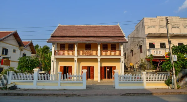 Luang Phrabang Λάος Φεβρουάριος 2020 Αρχιτεκτονική Της Παλιάς Πόλης Στο — Φωτογραφία Αρχείου