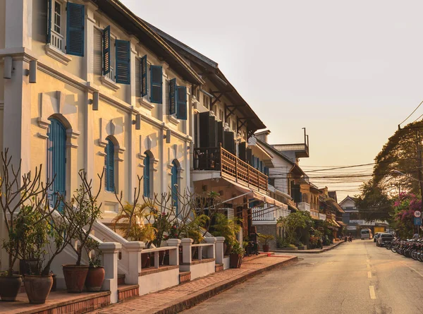 Luang Phrabang Λάος Φεβρουάριος 2020 Αρχιτεκτονική Της Παλιάς Πόλης Στο — Φωτογραφία Αρχείου