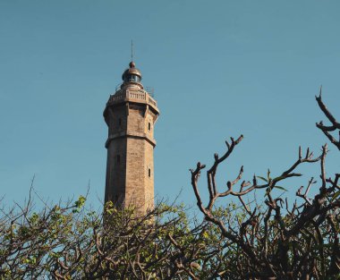 Binh Thuan, Vietnam 'daki antik Ke Ga Deniz Feneri manzarası. 19. yüzyılın sonlarında inşa edilen Ke Ga, Güneydoğu Asya 'nın en eski deniz feneridir..