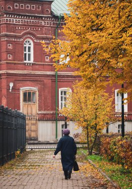 Rusya, Suzdal Town 'da sonbahar manzarası. Suzdal, 12. yüzyılda eski Rus prensliğinin ana kasabasıdır..