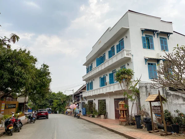Luang Phrabang Laosz Február 2020 Ősi Város Építészete Luang Phrabangban — Stock Fotó