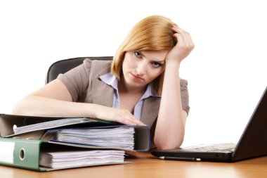 Ofisteki iş kadını.