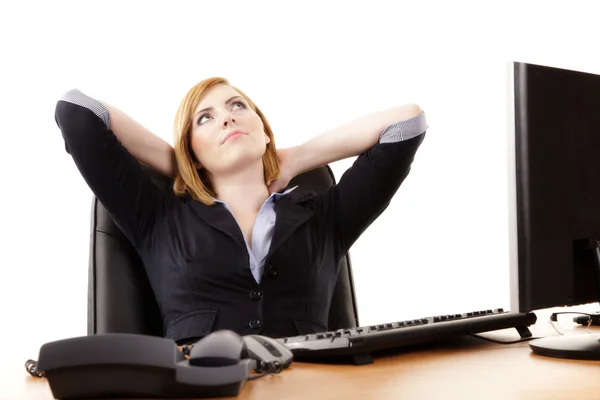 Mujer de negocios en la oficina — Foto de Stock