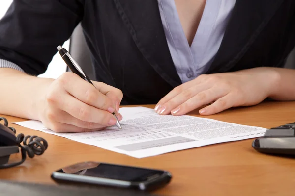 Business woman in the office — Stock Photo, Image