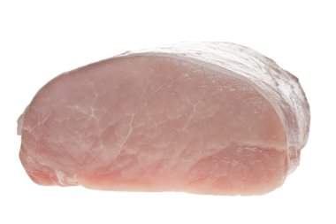 Beyaz arka planda domuz pirzolası