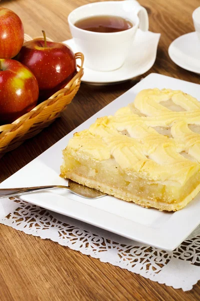 Delicioso pastel de manzana — Foto de Stock