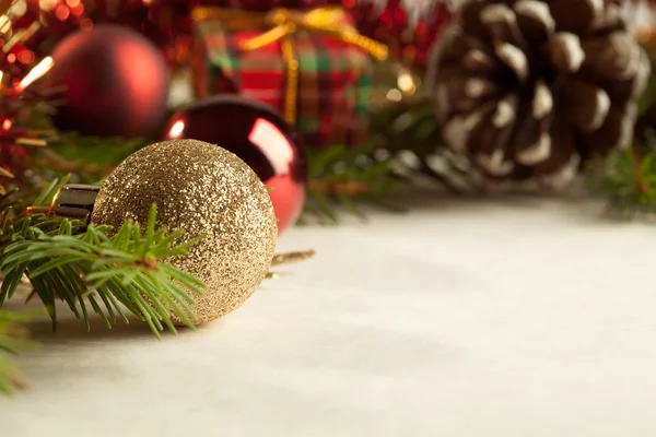 Christmas card with Christmas decorations — Stock Photo, Image