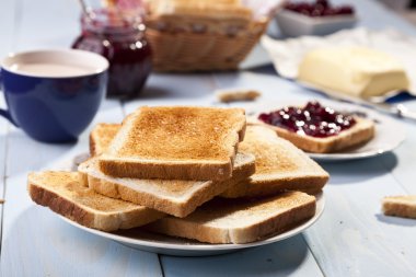 ekmek tost ile Kahvaltı