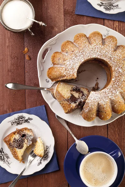 Marble ring cake — Stock Photo, Image