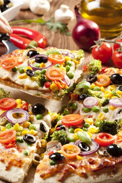 Pizza vegetarian — Φωτογραφία Αρχείου