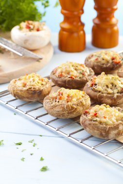 fırında mantar dolması