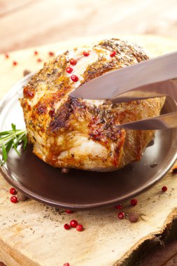 Marine fırında jambon